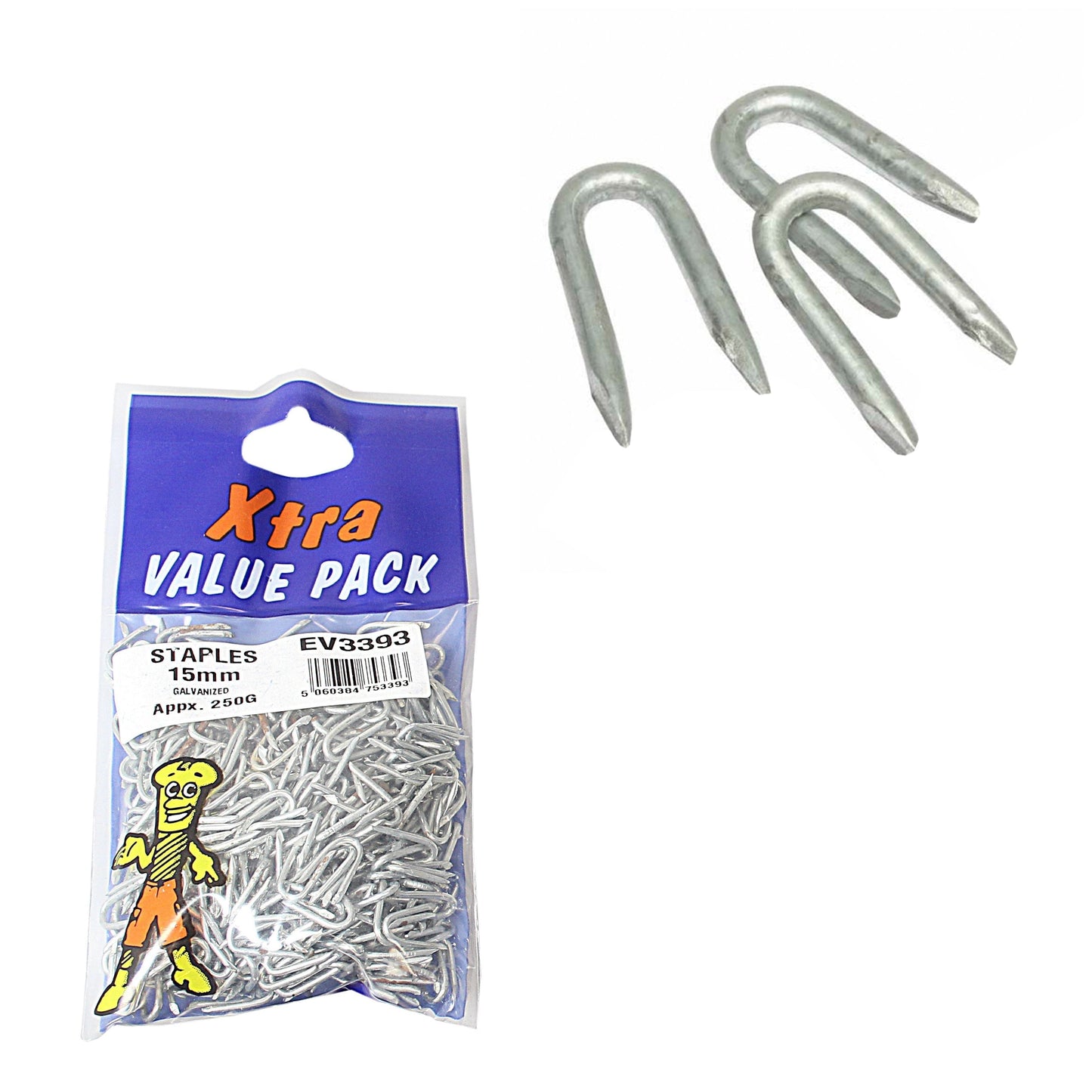 15mm Galvanised Staples Xtra Value Diy 53399 (Large Letter Rate)