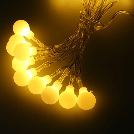 LED 20 Warm White Battery Operated Little Round Ball Christmas Festive Lights 2.5M 1750 (Parcel Rate)