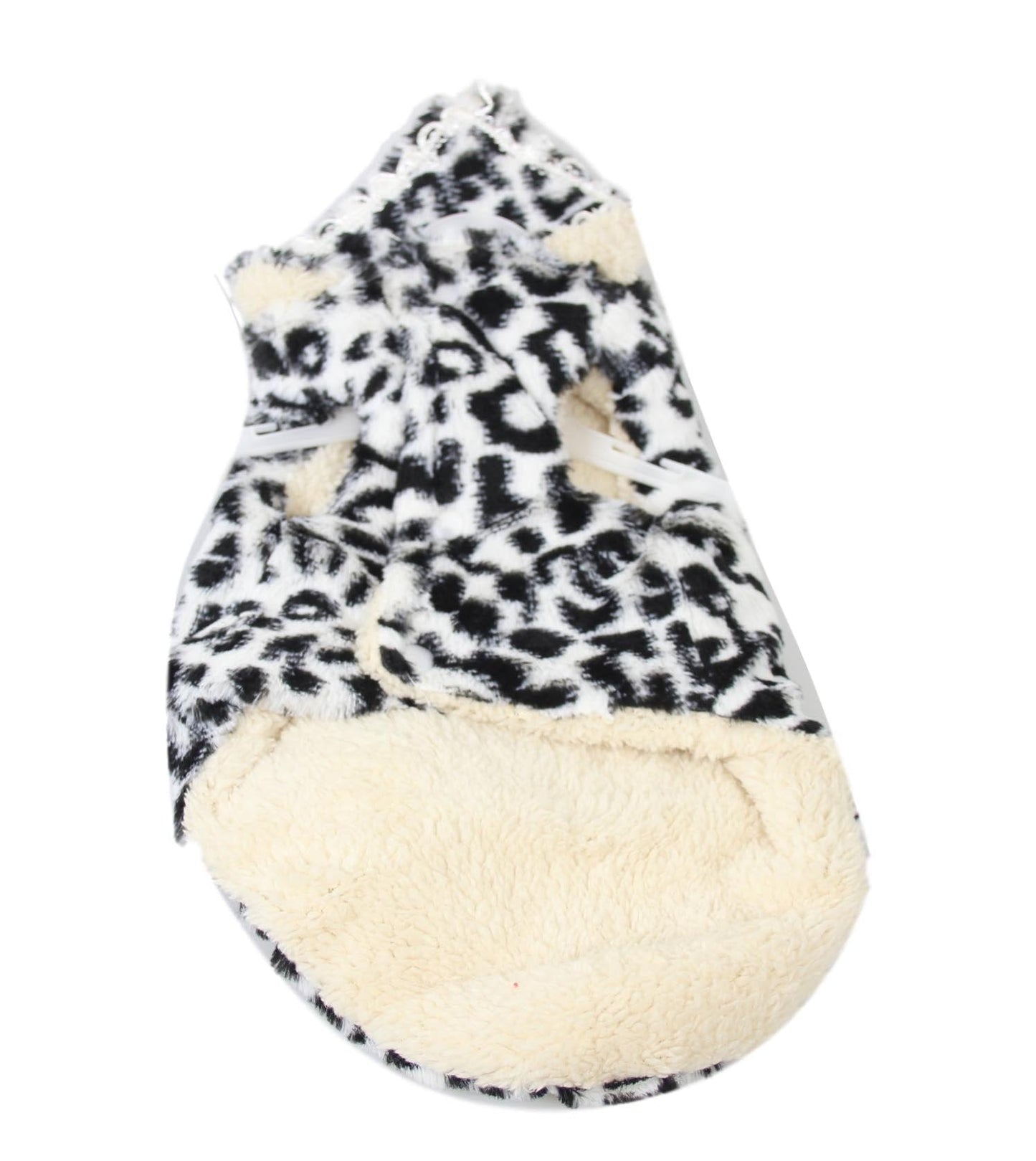 Fluffy Soft Zebra Print Dogs Jacket With Teddy Cute Ribbon 17cm Chest 1815 (Large Letter Rate)