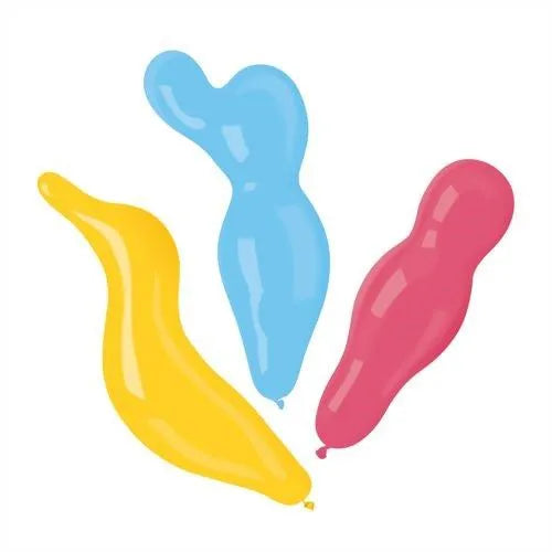 Papstar Figure Balloons 8 Piece Party Pack Assorted Colours 18671 (Large Letter Rate)P