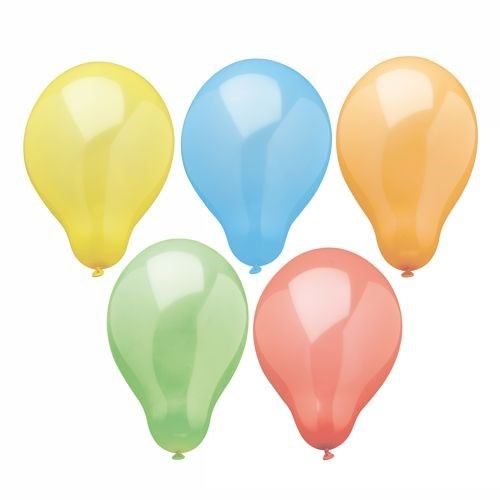 Papstar Rainbow Colours Birthday Party Balloons 10 Piece 19cm 18716 (Large Letter Rate)