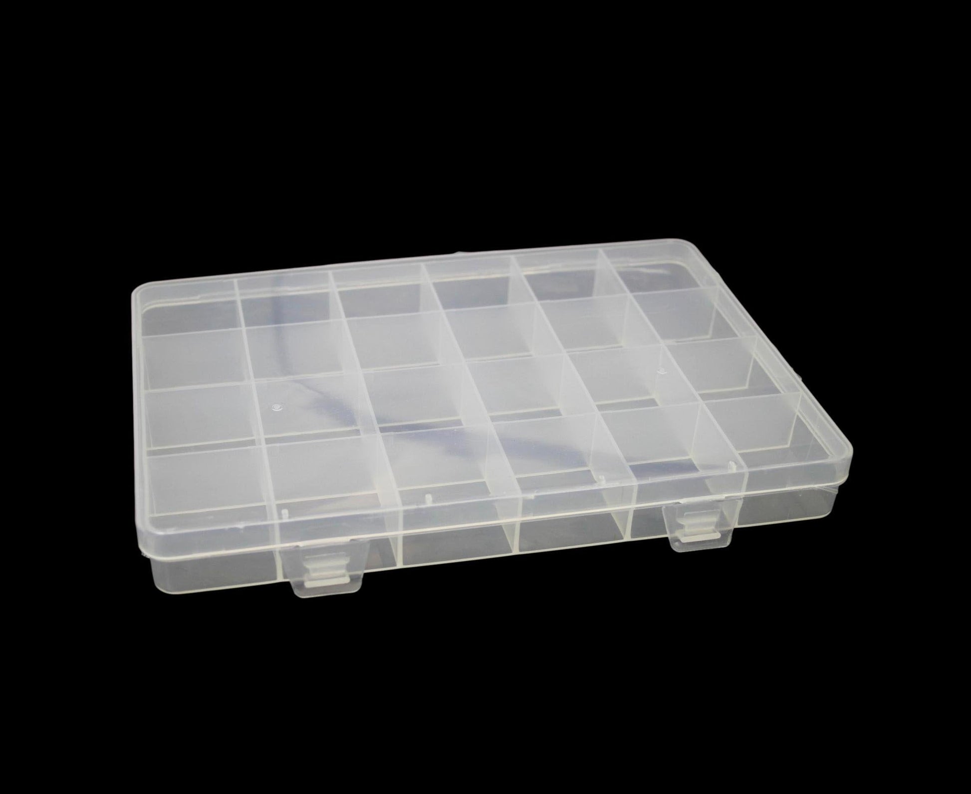 24 Plastic Compartment Box Small Organiser Storage Craft Box 19cm x 13 –  [C3] Manchester Wholesale