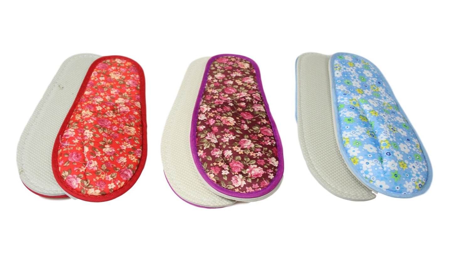 Bathroom Slippers Floral Design One Size 27 cm Assorted Colours 2279 (Large Letter Rate)