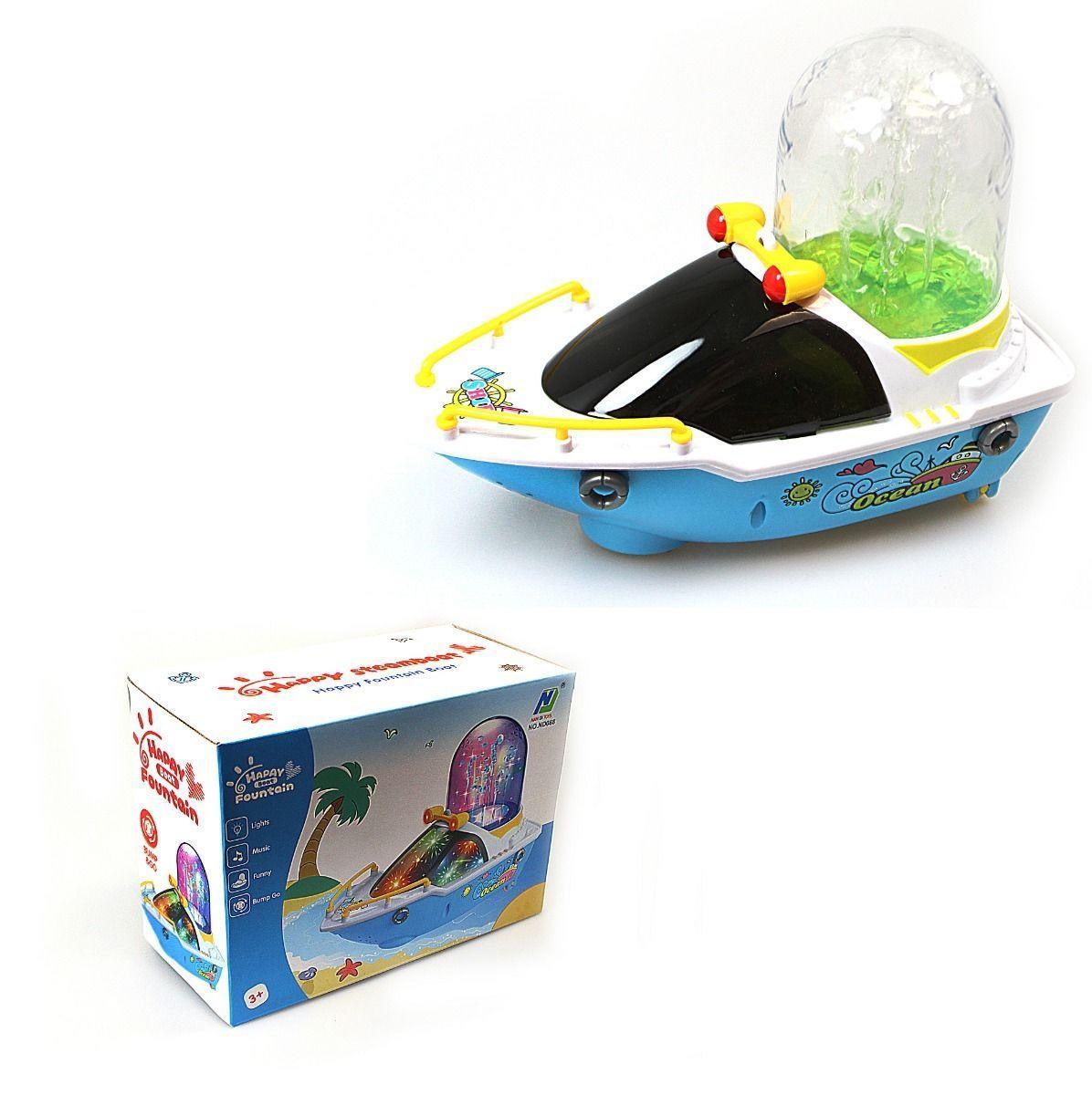 Interactive Musical Light & Sound Musical Fountain Boat Bump n Go LED Light 4126 (Parcel Rate)