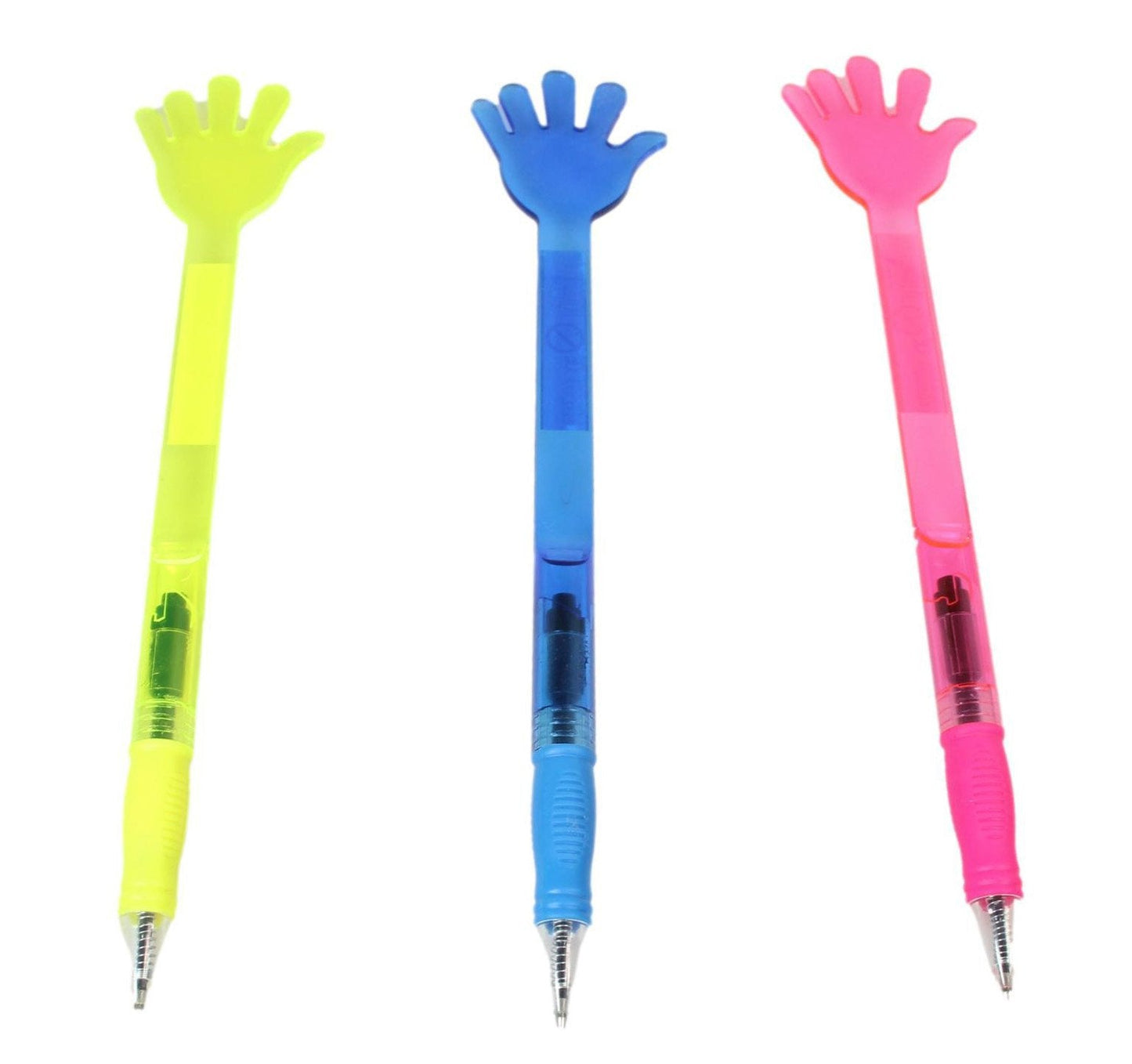 Various Coloured Huge Hand Shaped Pen 23g 28x6cm 8009 (Parcel Rate)