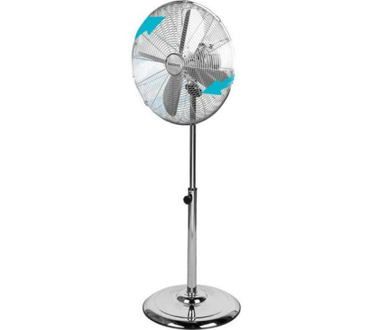 16" Inch Metal Chrome Round Floor Standing Fan F16M (Parcel Rate)