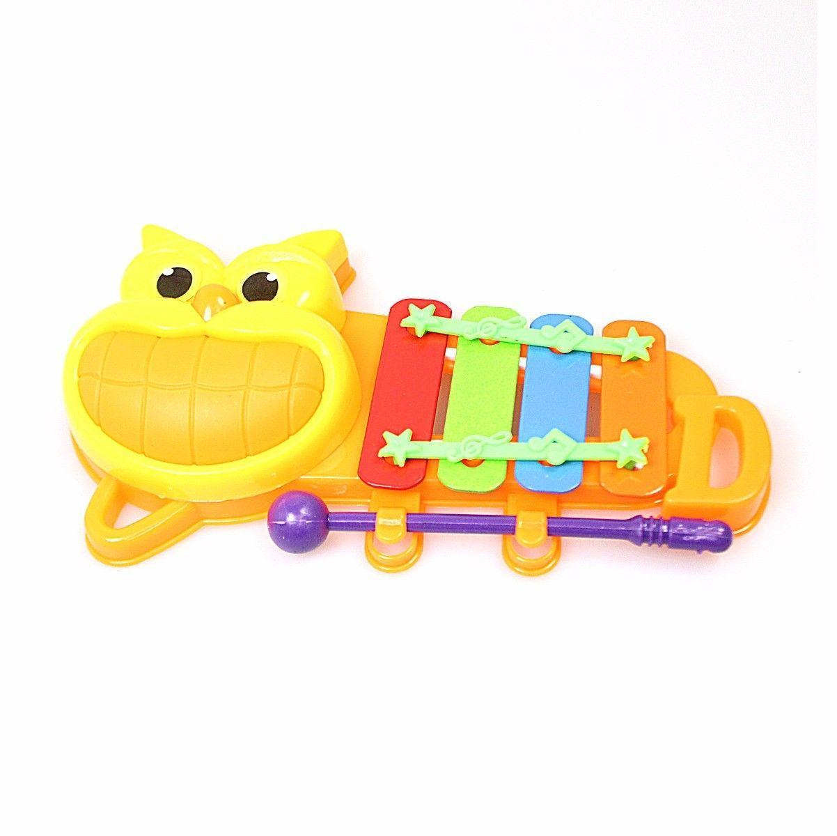 Childrens Cat / Caterpillar Musical Instrument Handheld Xylophone Including Mallet 4422 (Parcel Rate)