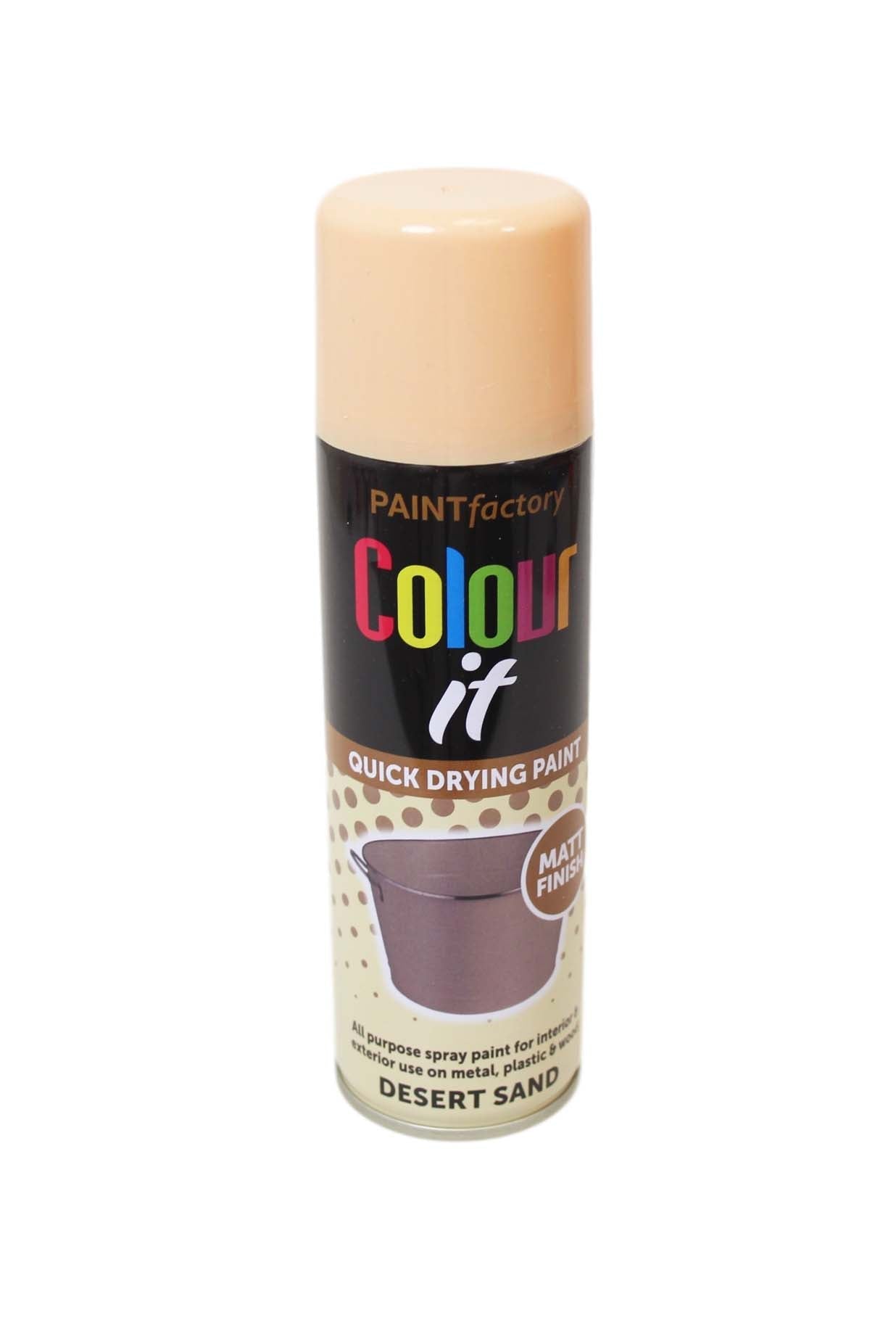 Paint Factory Colour It Spray Paint Matt Desert Sand 250ml 2856 (Parcel Rate)