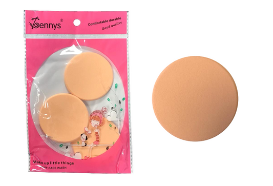 Cosmetic Make up Puff Cleansing Sponge Pad 5.4 cm Pack of 2 2867 (Parcel Rate)
