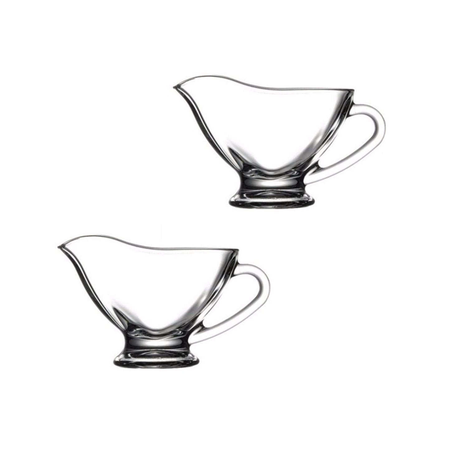 Small Glass Sauce Gravy Boats 2 Pieces 83 ml 8 cm 55002 (Parcel Rate)