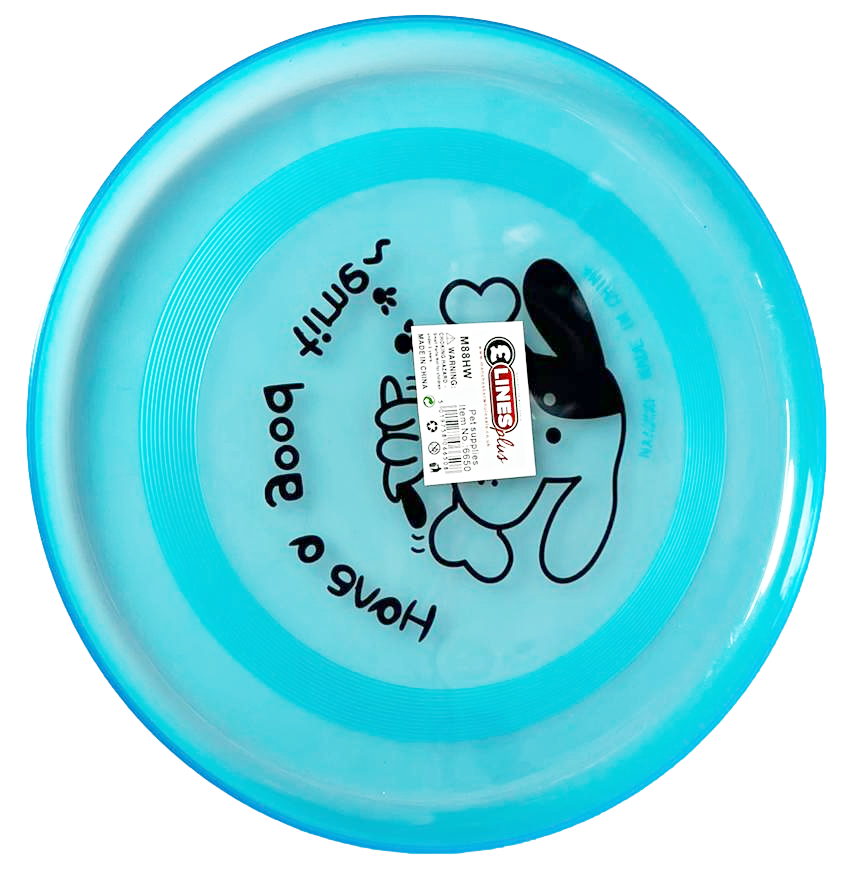 Pet Dog Toy Plastic Frisbee 20 cm Assorted Colours 6650 (Parcel Rate)