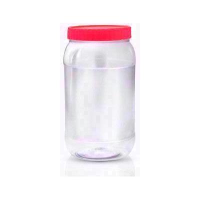 Kitchen Household Storage Plastic Clear Food Jar Red Lid 2 Litre ST5134 (Parcel Rate)