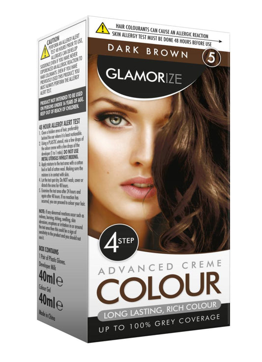 Women's Dark Brown Hair Dye No.5 Advanced Creme Colour 309639 A (Parcel Rate)