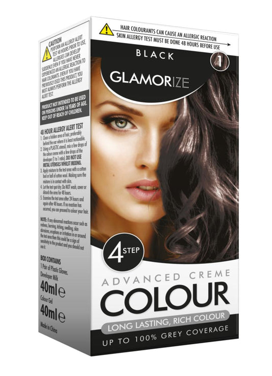 Women's Black Hair Dye No.1 Advanced Creme Colour 309642 A  (Parcel Rate)