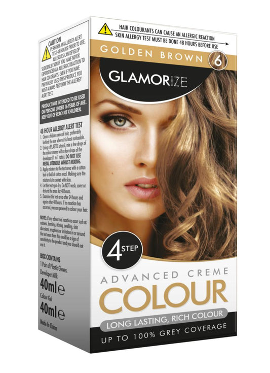 Women's Golden Brown Hair Dye No.6 Advanced Creme Colour309643 (Parcel Rate)