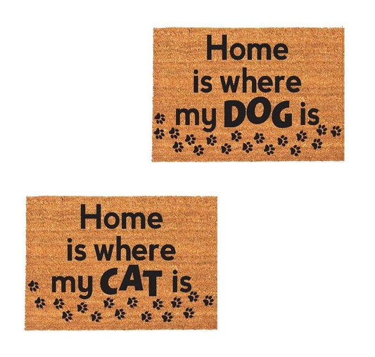 Household Door Mat Home is where my Dog/Cat is Front Door Bristle Mat 3100 (Parcel Rate)