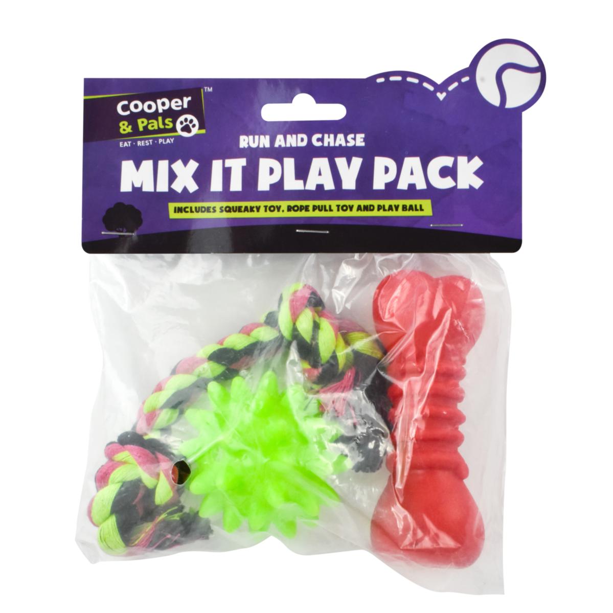 Dog Toys Mix It Play Pack 3 Pack Assorted Toys 312462 A (Parcel Rate)