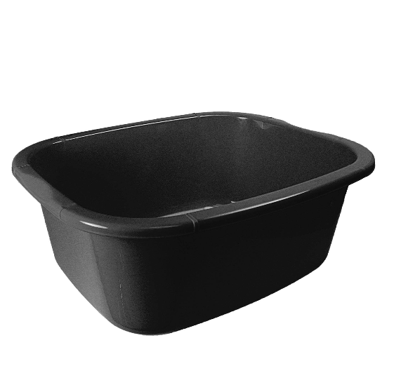 Square Kitchen Washing Up Bowl Square Black 11 Litre 314809 (Parcel Rate)
