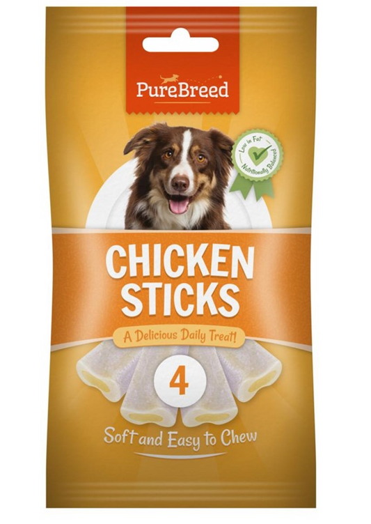 Pet Dog Treats Chicken Sticks 4 Pack 315803 (Parcel Rate)
