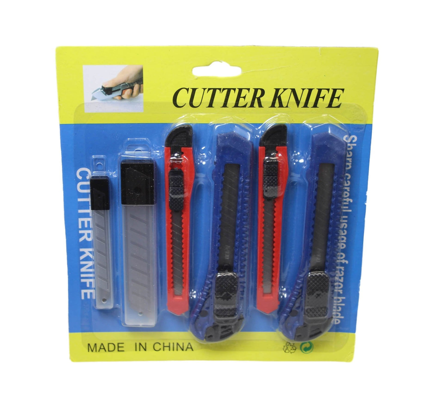 Assorted Sizes Knife Cutter Set With Blades Indoor DIY Builders Knife Set 6 Pack 3159 (Parcel Rate)