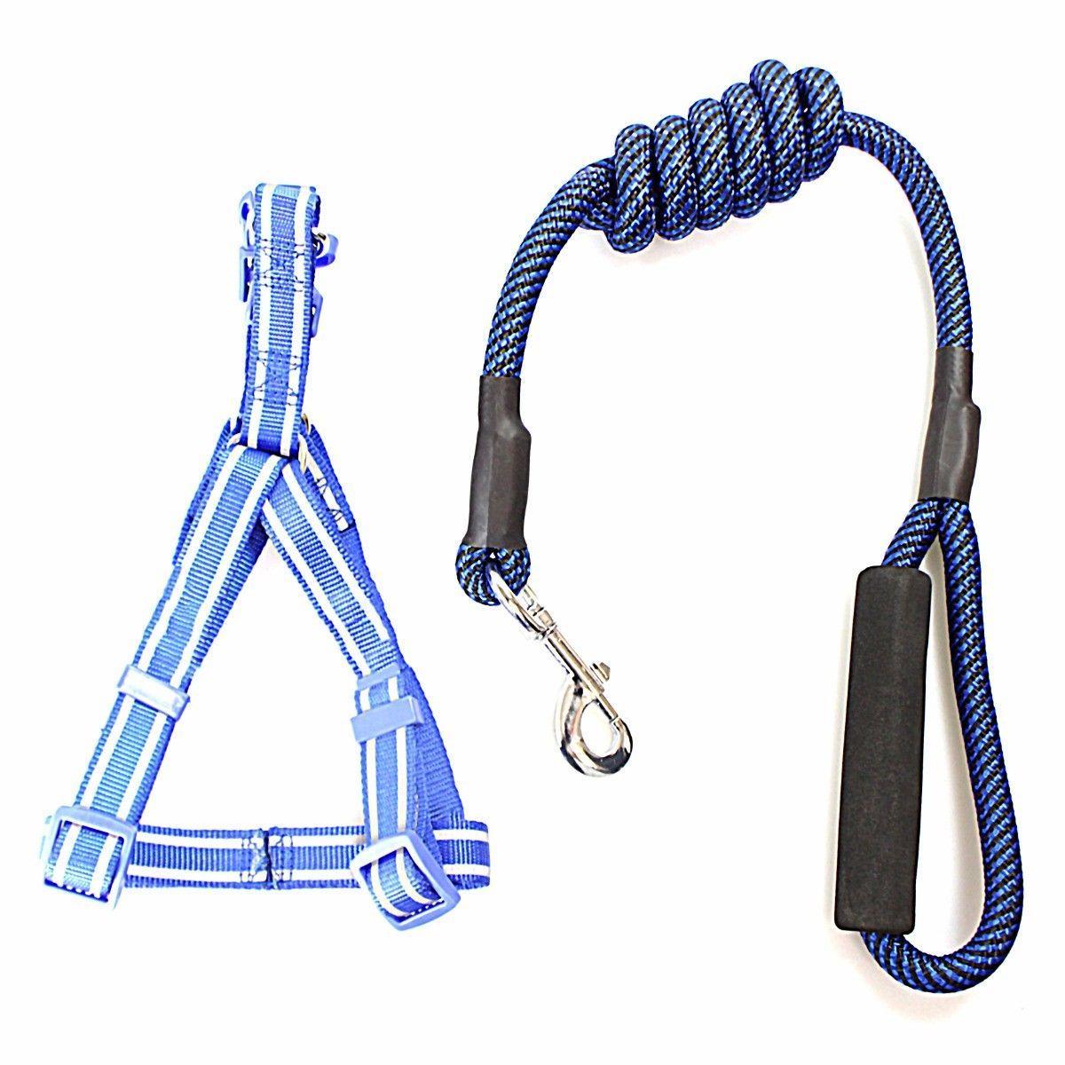 Reflective Nylon Puppy Dog Pet Harness and Lead Leash 4266 (Large Letter Rate)