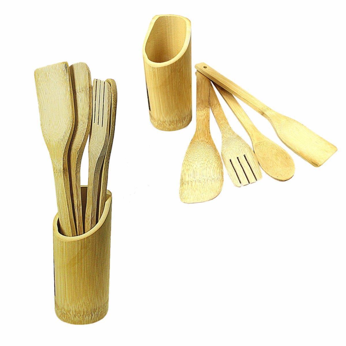 Bamboo Utensil Wooden Spoon Kitchen Set of 5 3827 / 4832 (Parcel Rate)