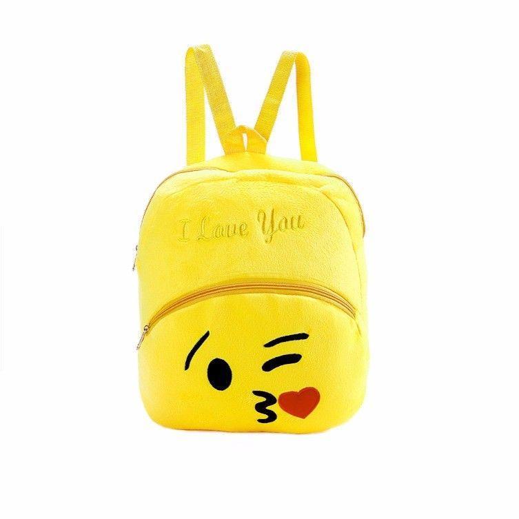 Childrens Adults Fury Yellow Emoji Style Backpack Available In 2 Styles 3950 (Parcel Rate)