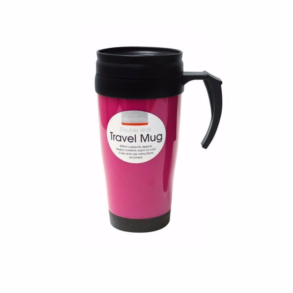 SQ Professional Retro Travel Mug 450ml Assorted Colours FLK1037 / 9995  (Parcel Rate)