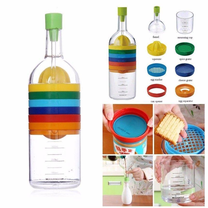 8 in 1 Plastic Kitchen Utensil Set Bottle Shape 2501 (Parcel Rate)