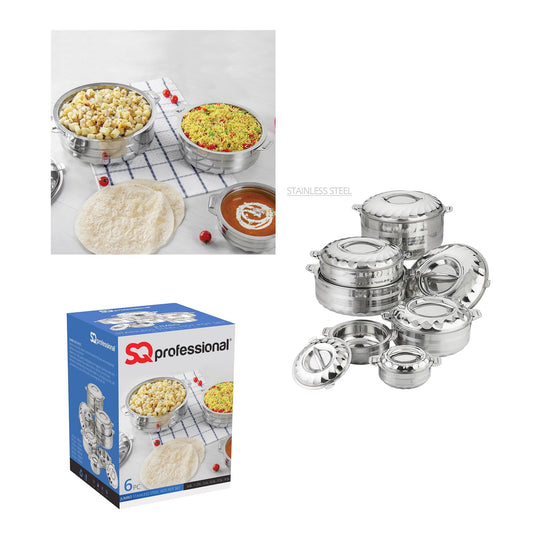 Stainless Steel Curry Rice HOT POT Jumbo Set Quality Kitchenware 6 Piece Pot Set 3477 (Big Parcel Rate)