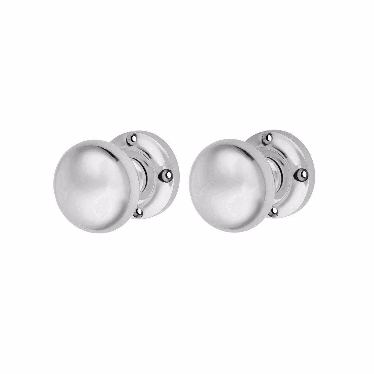 Vic Mortice Knob Chromed 1 Pair With Screws Home Diy 0929 (Parcel Rate)