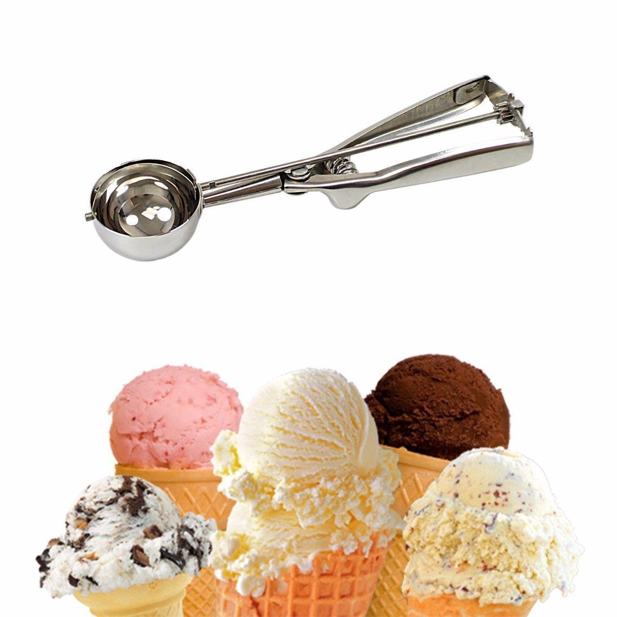 Stainless Steel Easy Use & Grip Ice Cream Food Kitchen Ball Scoop 6cm 4663 (Parcel Rate)