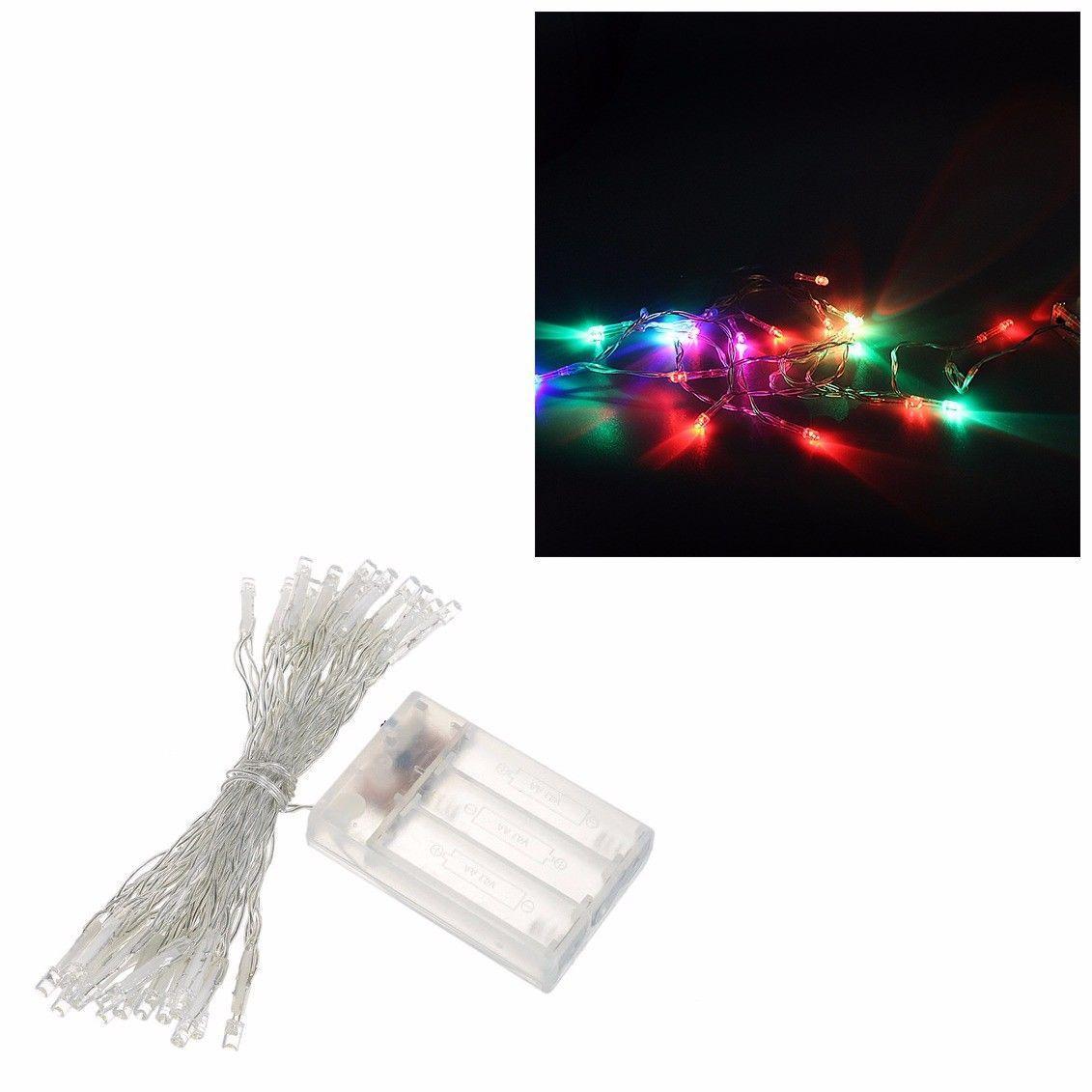 Christmas 20 x LED Multi-Coloured Christmas Fairy Lights, Battery Operated 4705 (Parcel Rate)