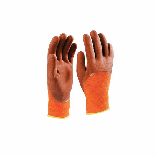 Brown Orange Working Gloves Pair One Size 3585 A (Large Letter Rate)