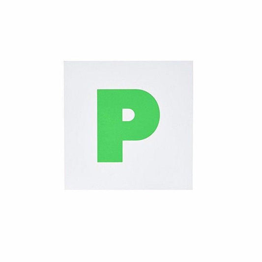 Green 'P' Passing Magnetic Plate Car Accessory Pack Of 2  4901 (Large Letter Rate)