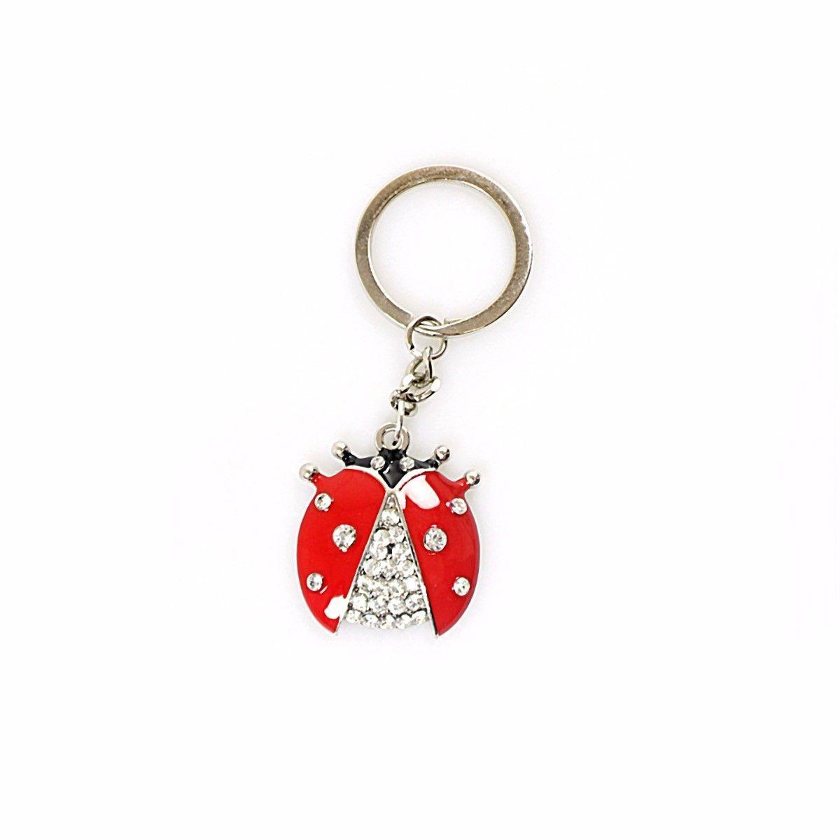 Metal Ladybird Ladybug Keychain Keyring 2523 A  (Large Letter Rate)