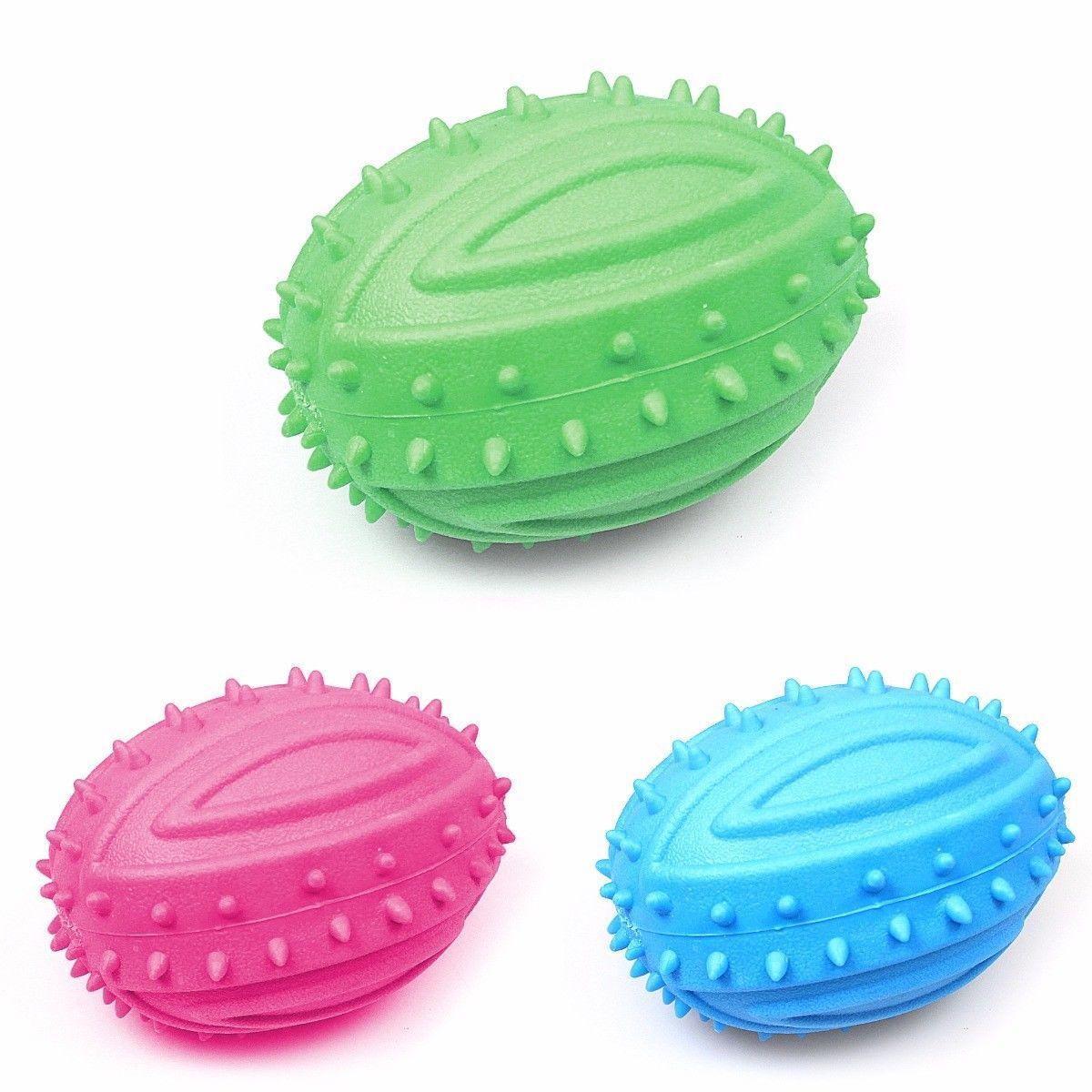 Strong Rubber Pet Dog Ball Chew Toy Ideal For Dogs 13 cm Assorted Colours 1821 (Parcel Rate)