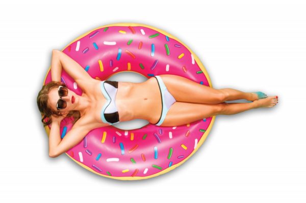 Giant Inflatable Donut Swimming Pool Ring 118cm Diameter 3855 (Parcel Rate)