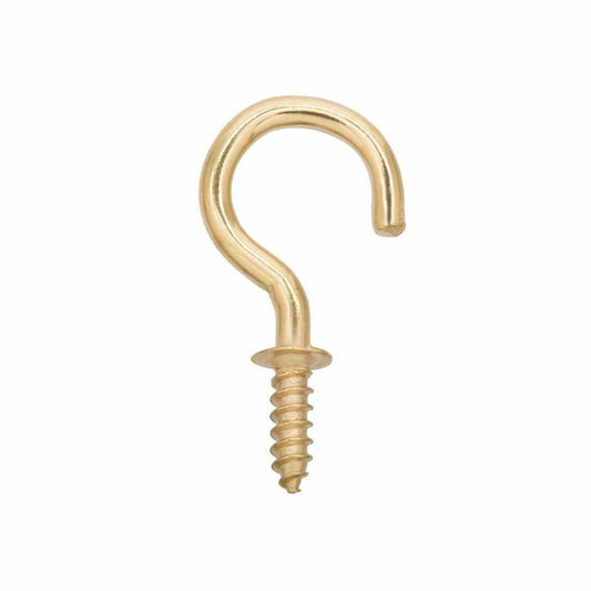 Gold / Brass Coloured Cup Hooks 1 1/4'' Pack Of 24 DIY Home 0713 (Large Letter Rate)