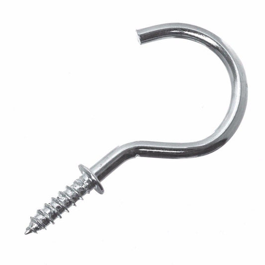 Silver Cup Hooks Chromed 1 1/2'' Pack Of 10  0190 (Large Letter Rate)