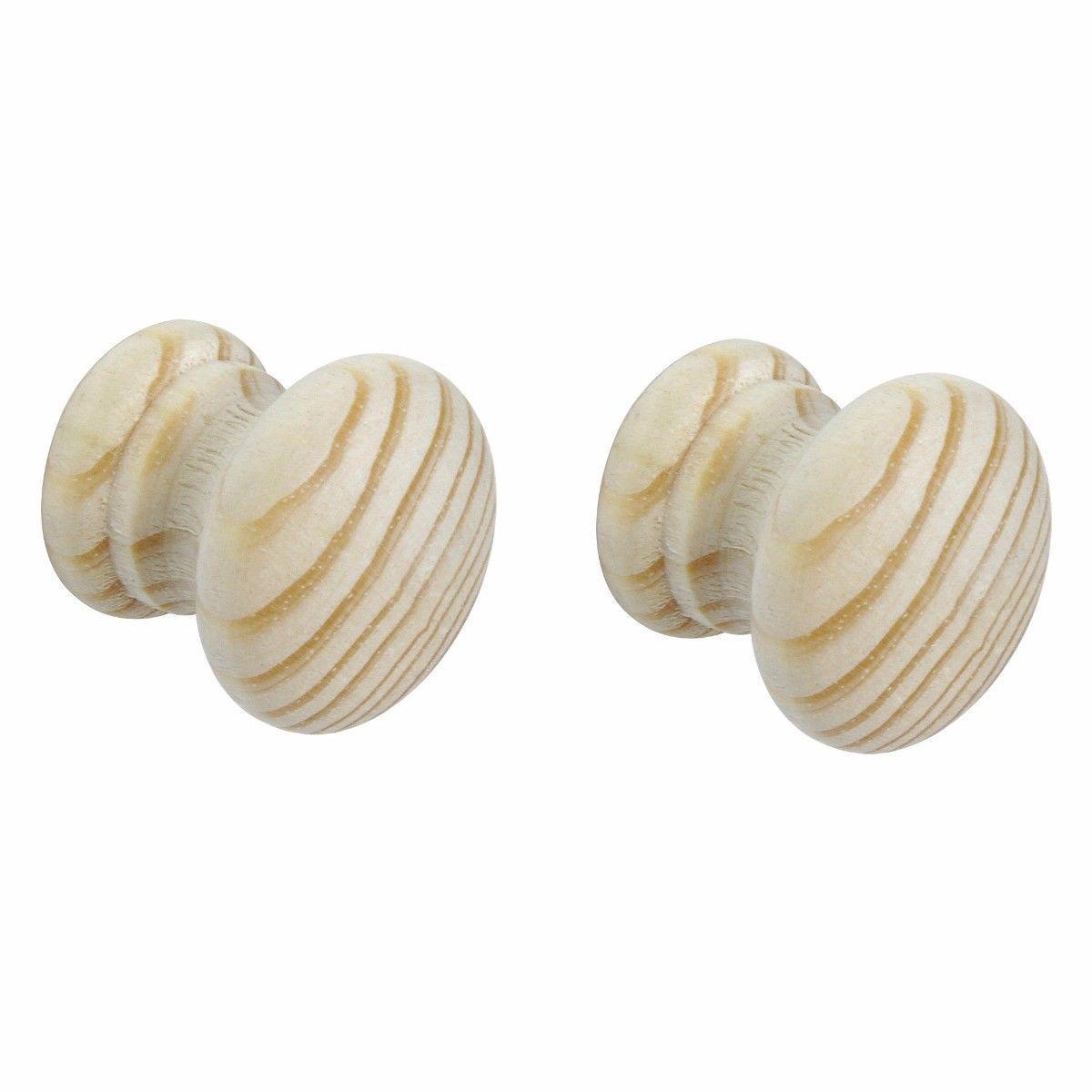 Value Pack Pine Door Knobs (Drilled for Dowels) Pack of 2 5930 (Parcel Rate)