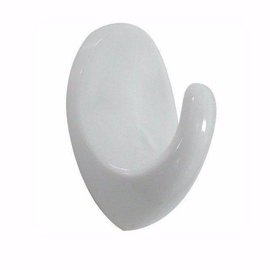 Value Pack Plastic White Large Round Hook Pack of 1 5316 (Parcel Rate)