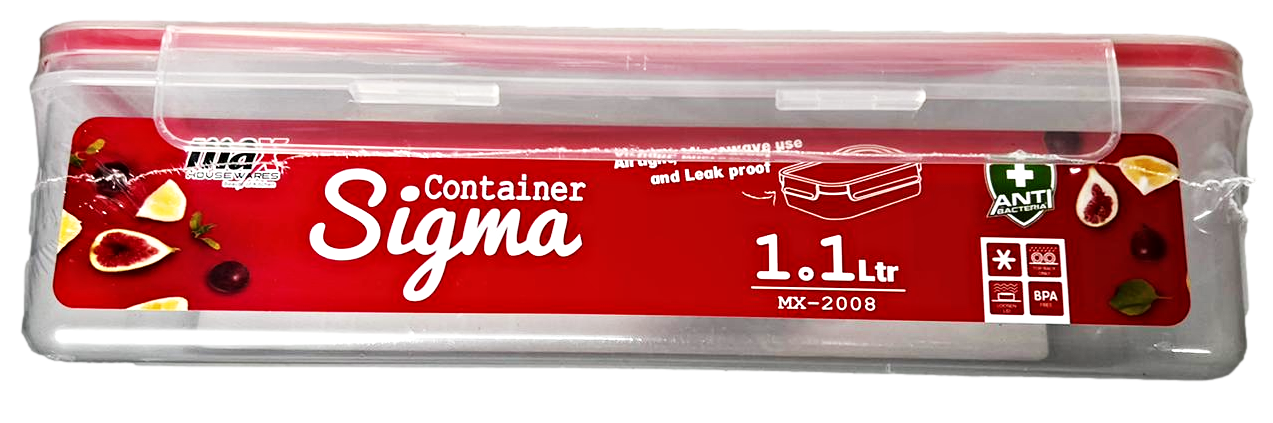 Plastic Food Storage Container Set of 2 0.5 / 1.1L MX2005/6 (Parcel Rate)
