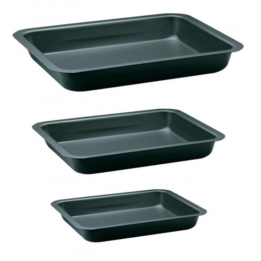 3 Pack Assorted Roasting/Baking Tray Set 47cm x 32cm/ 42cm x 28cm/ 37cm x 26cm P99179 (Parcel Rate)