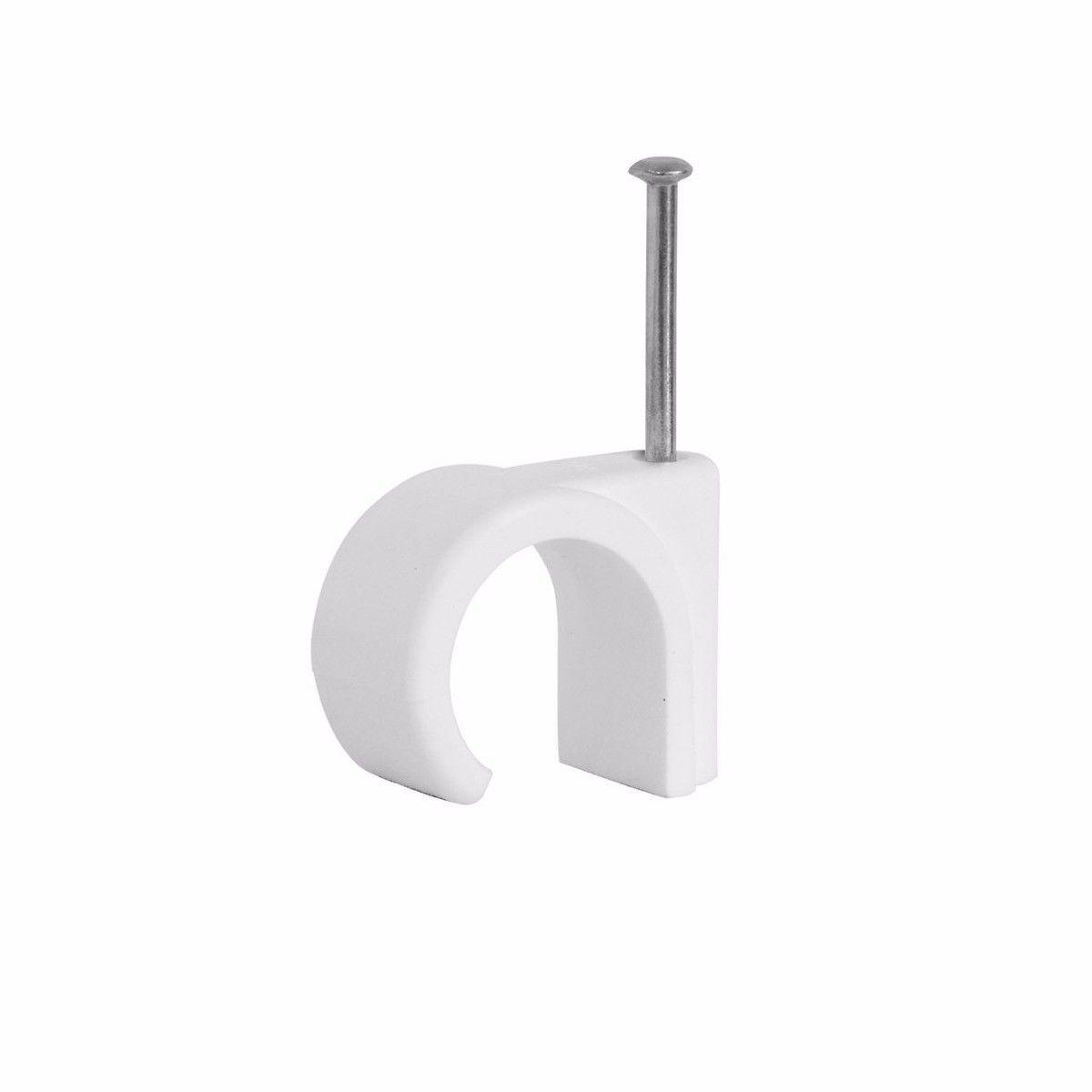 Cable Clips Round White 4mm Pack Of 60 Diy Home  0145 (Large Letter Rate)