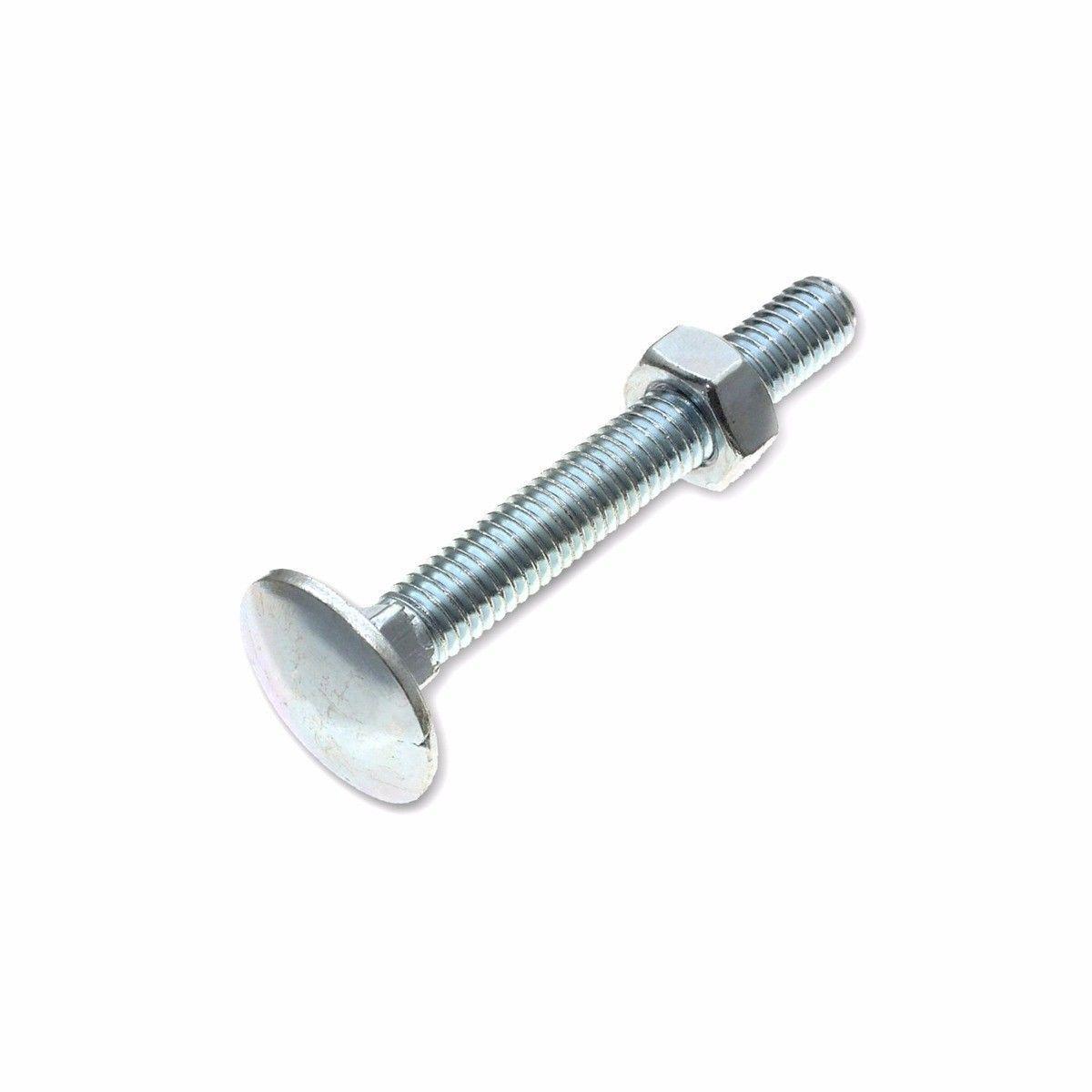 Pack Of 3 Cup Square Bolts & Nuts M8 x 100 Diy 0058 (Large Letter Rate)