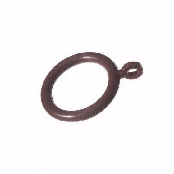 6 x Curtain Pole Rings 56mm (28mm poles) Dark Wood Pack Of 6  0687 (Large Letter Rate)