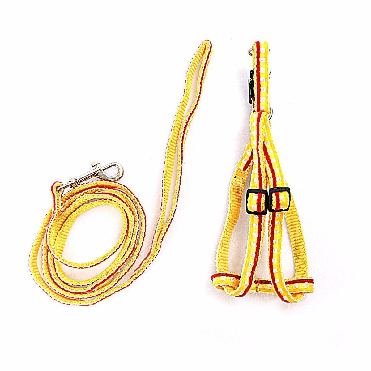 Dog Leash Lead with Harness Printed Designs Assorted Colours and Designs 0041 (Large Letter Rate)