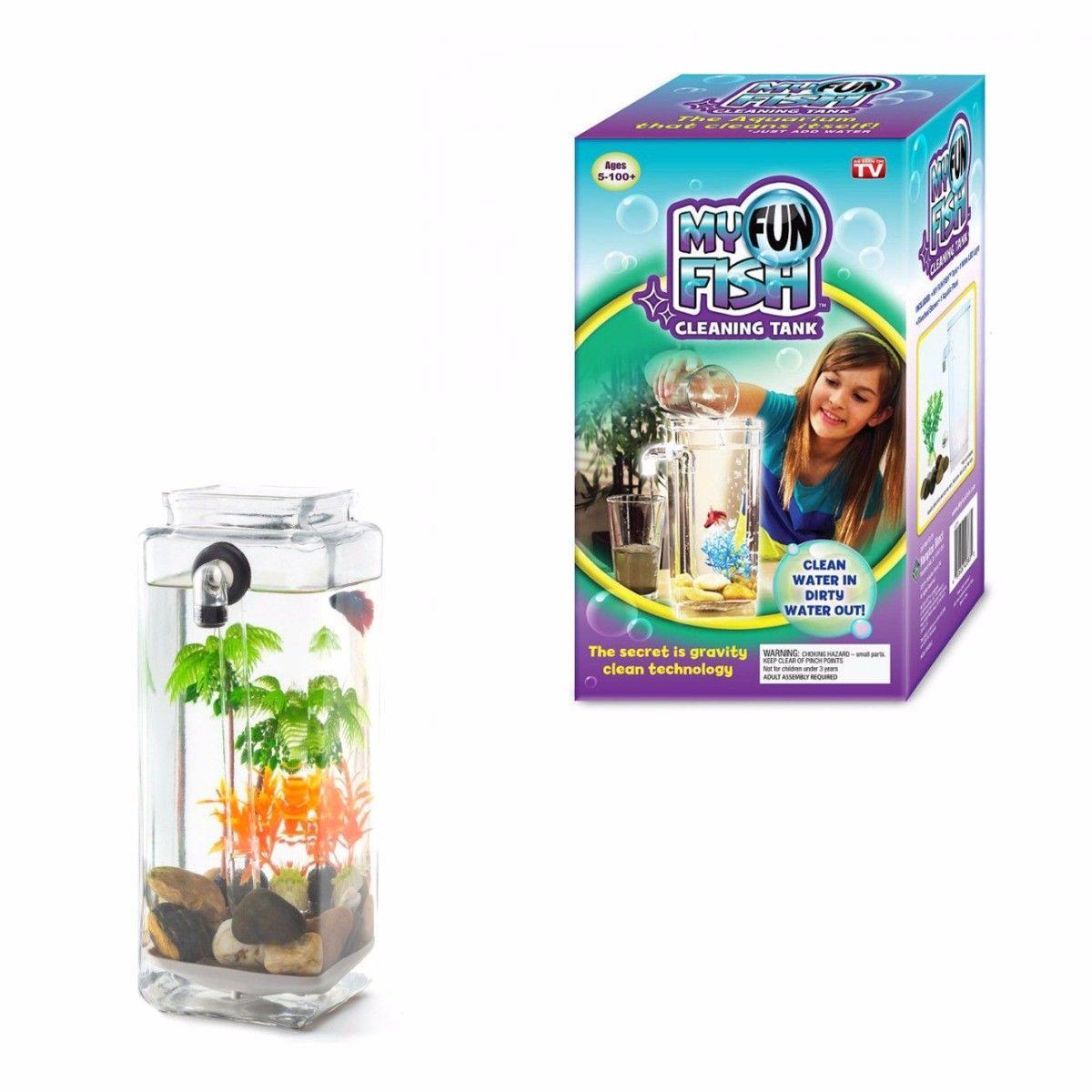 Self Cleaning Aquarium My Fun Fish Tank Complete Kit With Light Gravity Clean 3901 (Parcel Rate)