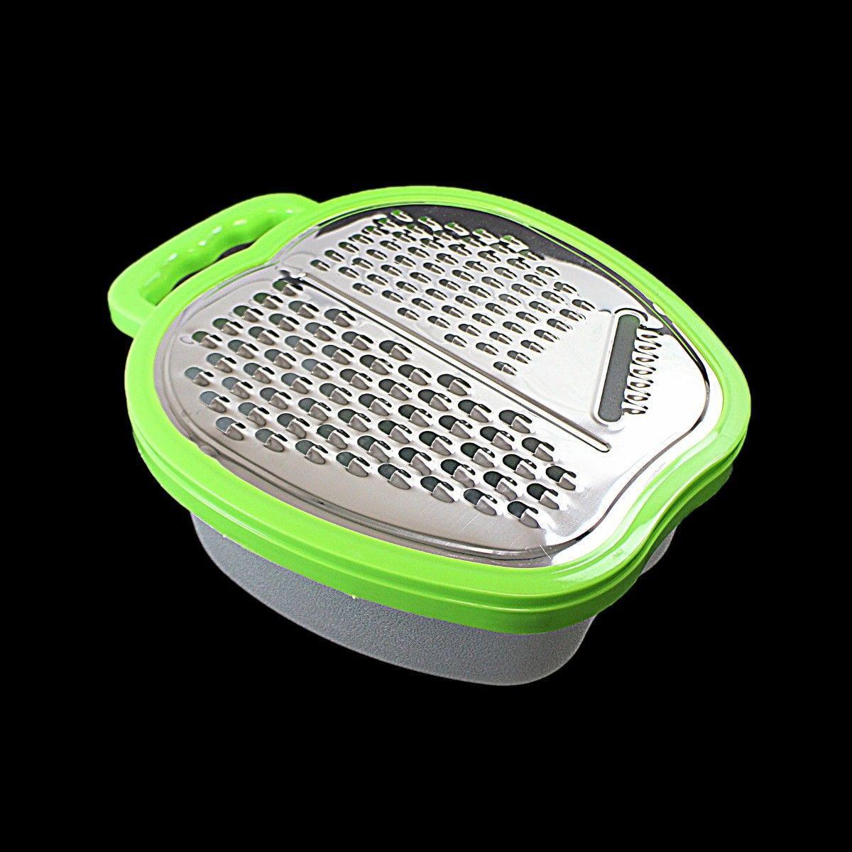 Multi Function Grater With Attached Container Ideal Food Prep Tool In 2 Colours Kitchen 0419 (Parcel Rate)